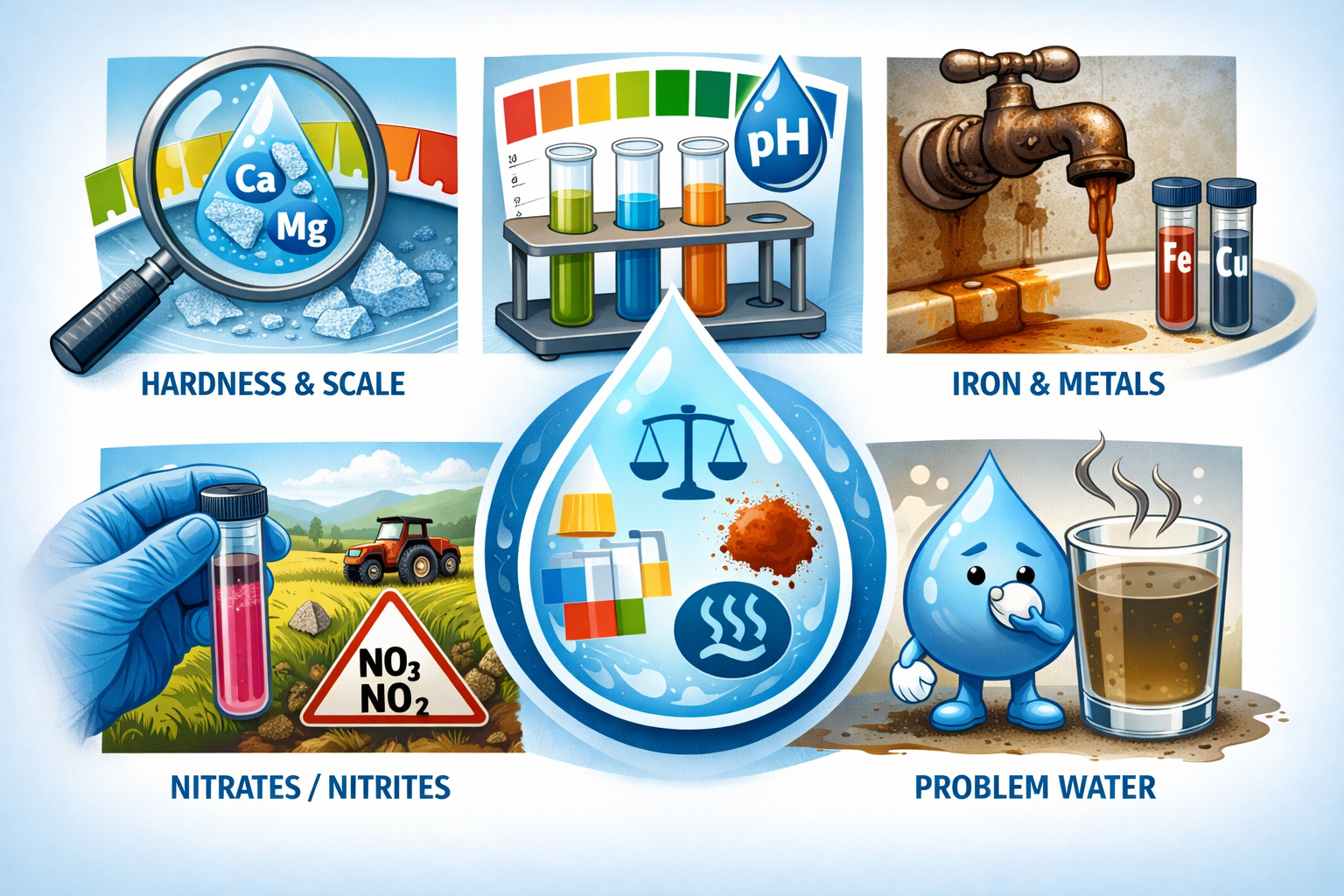 In-house water testing at the counter